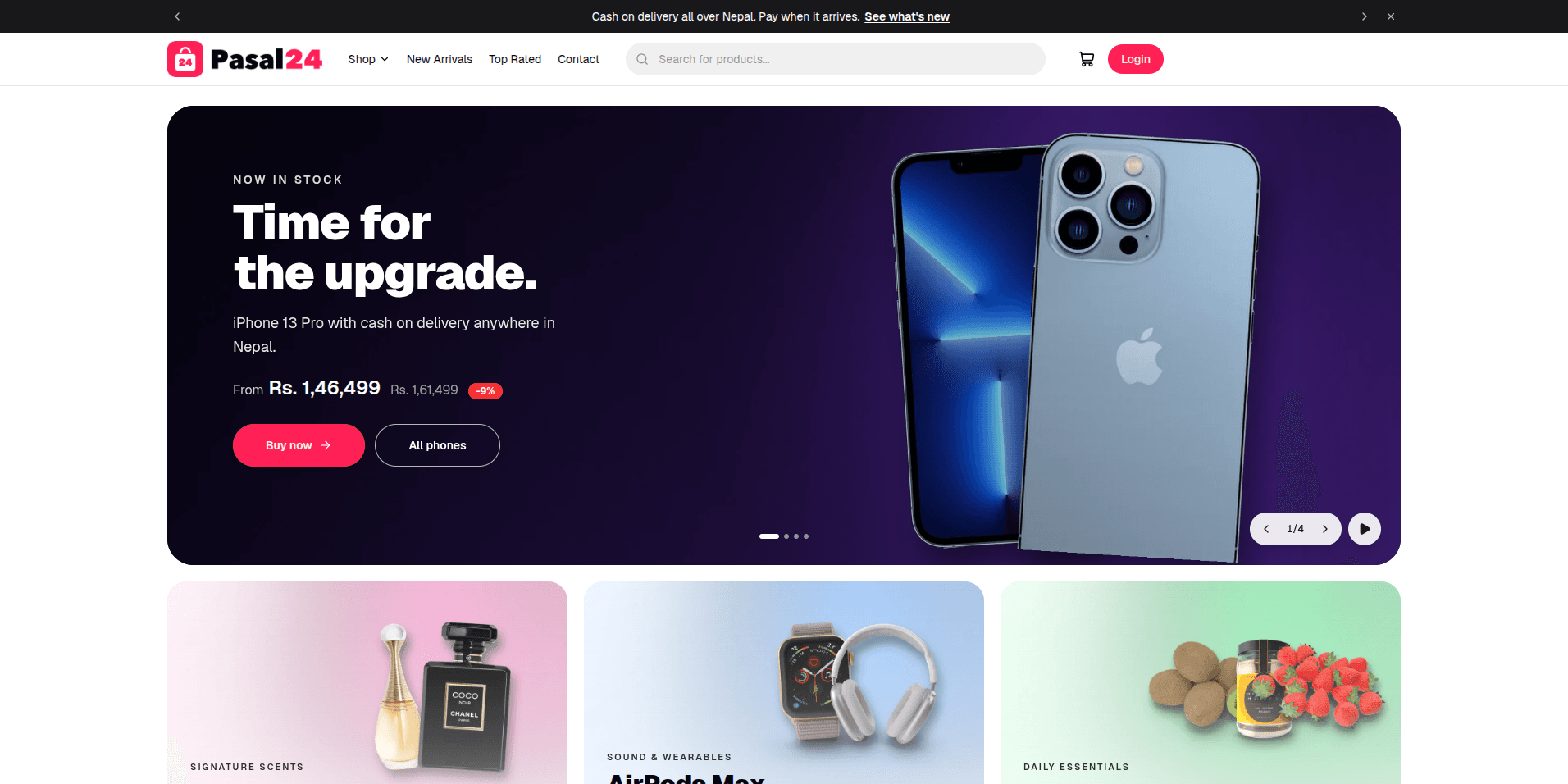 The cover screen of Pasal24: End-to-End E-commerce Platform, from Order to Doorstep. Select to view full size.